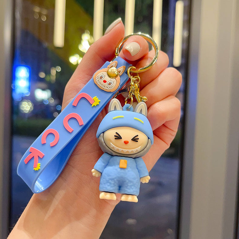 Free buck tooth baby sheep doll keychain.