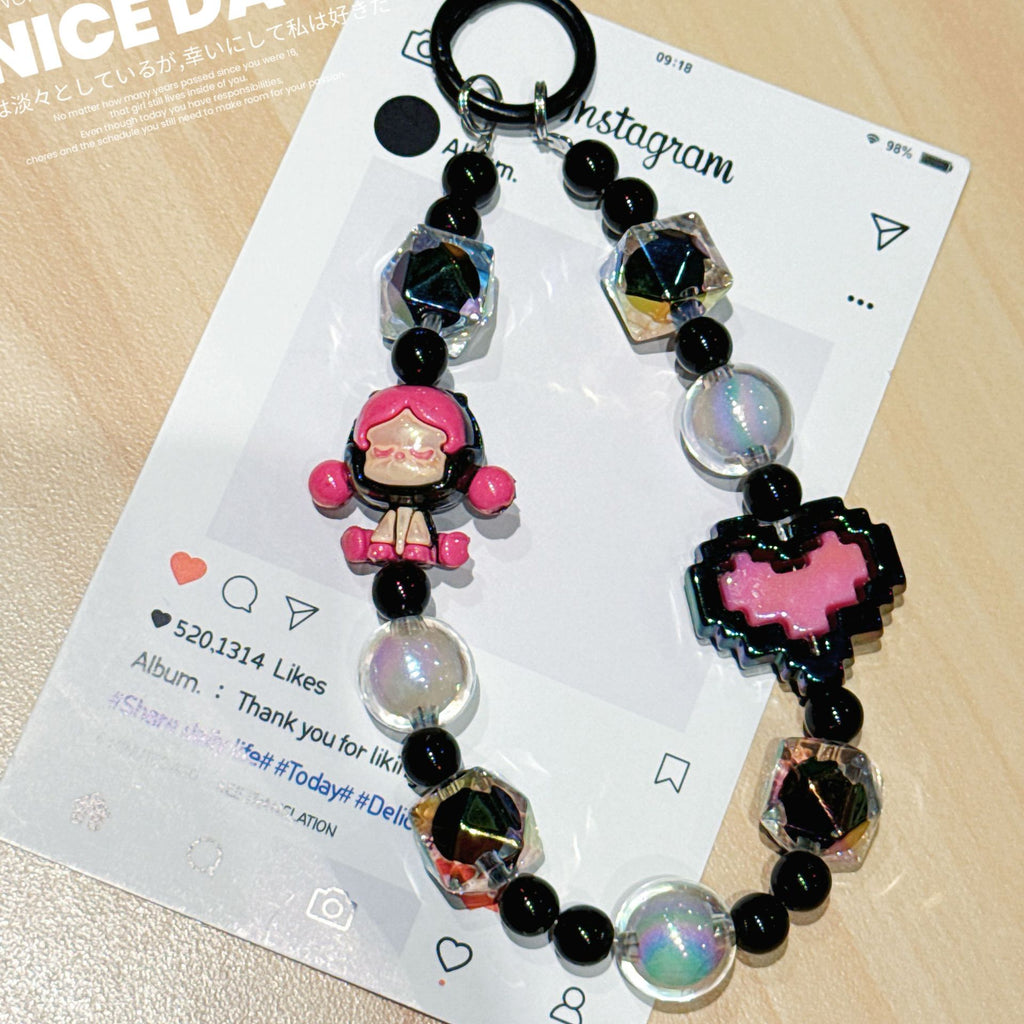 Free beaded mobile phone case pendant