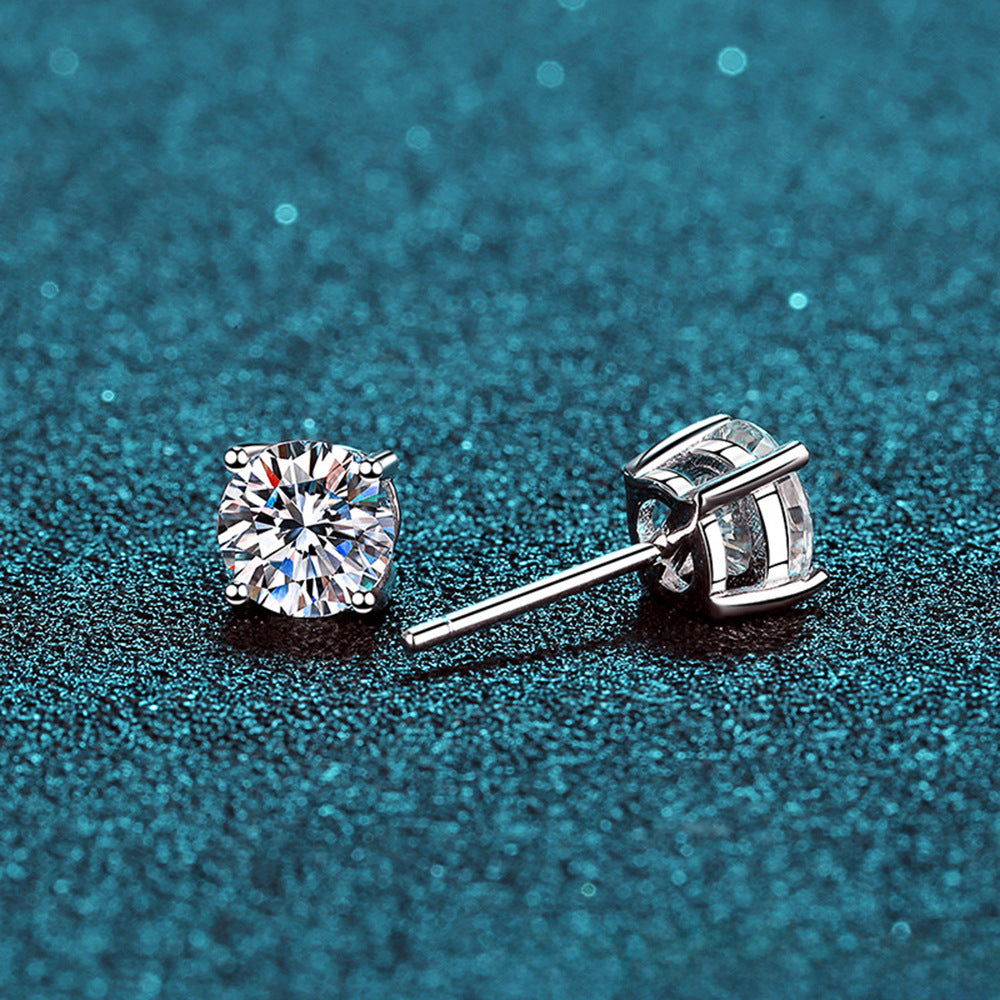 Moissanite stud earrings