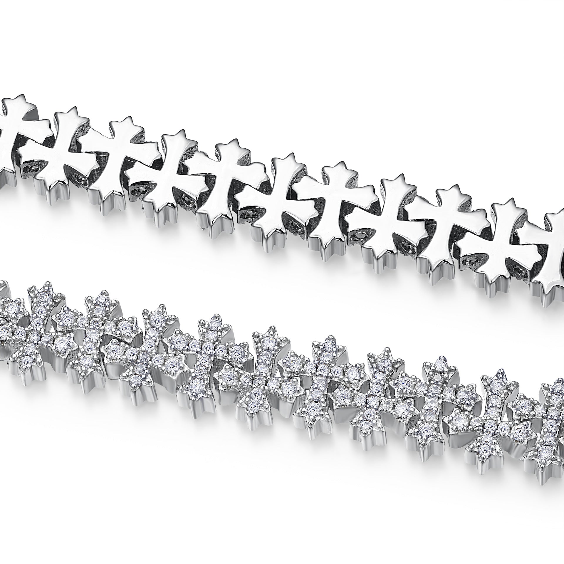 Cross Dazzling Cuban Bracelet
