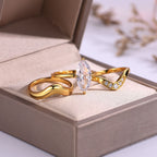 3carat Three-piece horse eye  ring.