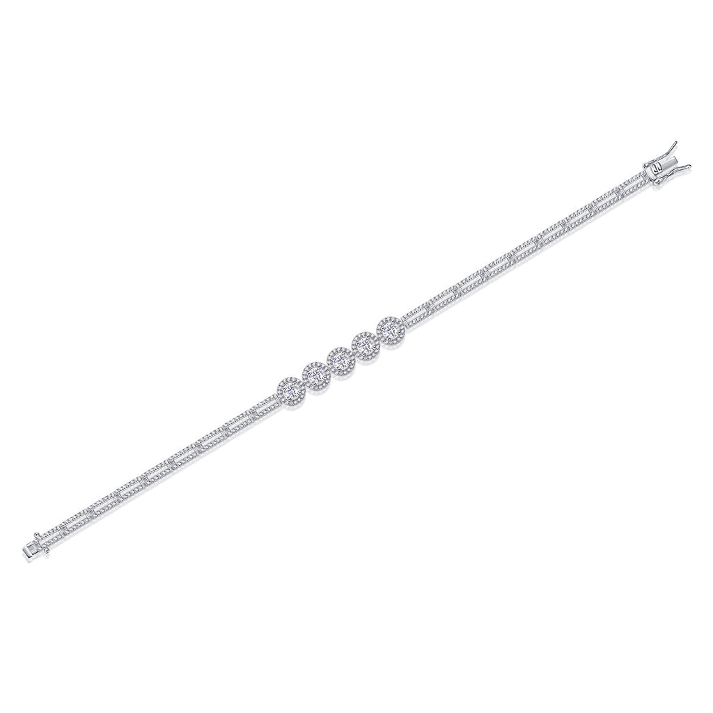 Tinker bell fantastic fairy tennis bracelet 18k white gold