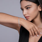Tinker bell fantastic fairy tennis bracelet 18k white gold