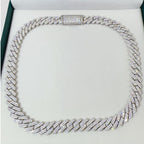 rhombus full diamond necklace
