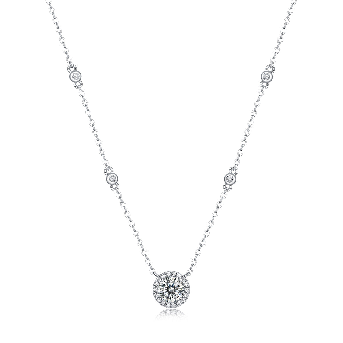 one-carat collarbone necklace
