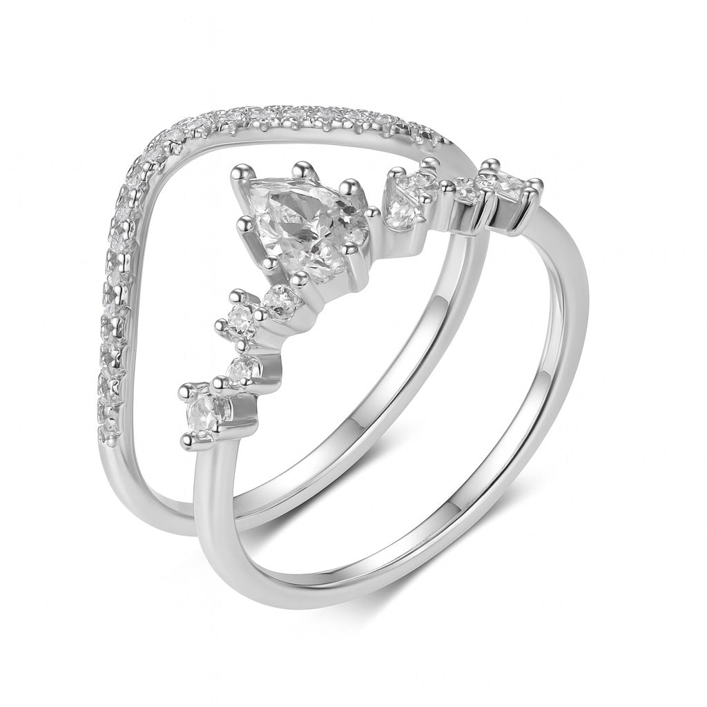 0.5carat Two-piece ring