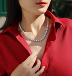 Baroque tennis necklace Princess Anna 67 carats
