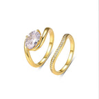 1.75 carat set egg-shaped  ring