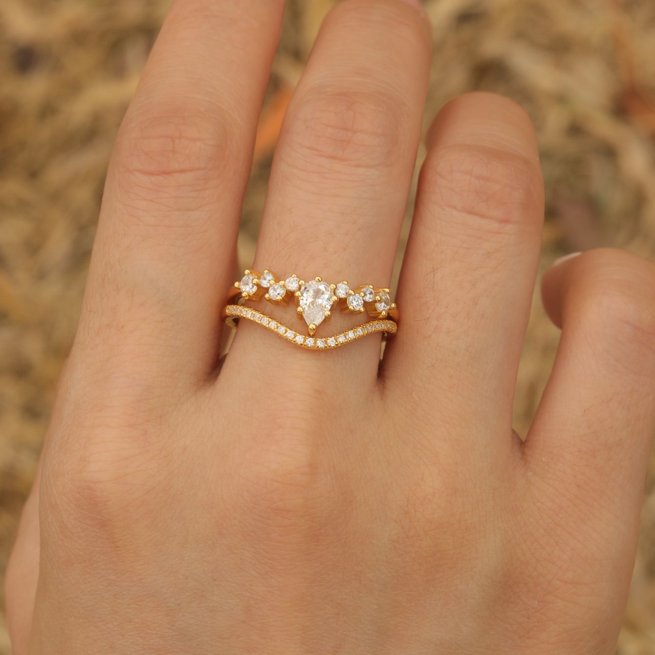 0.5carat Two-piece ring