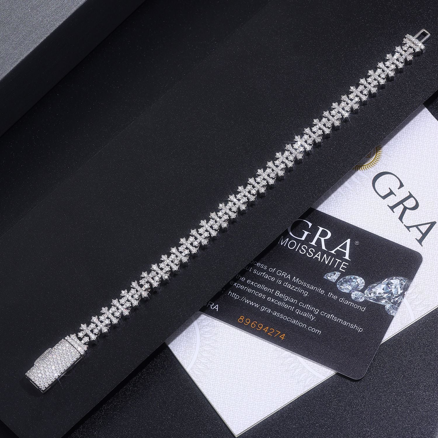 Cross Dazzling Cuban Bracelet