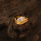 2 carats Horse eye  main and auxiliary ring combination