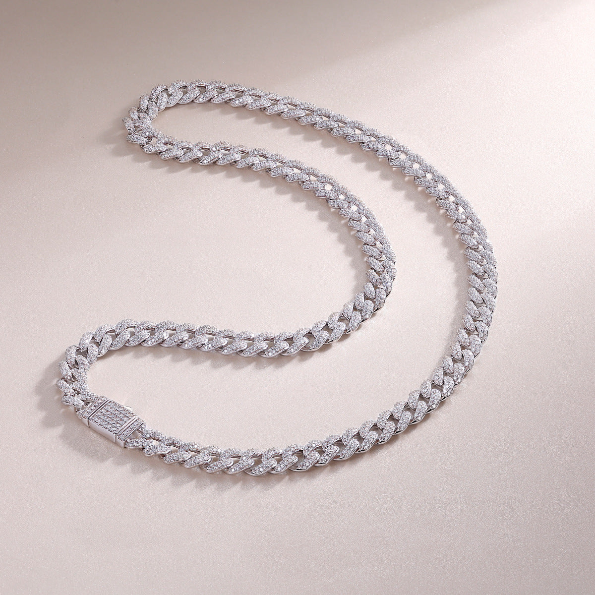Silver Island Crushed Ice  Necklace 18K White Gold