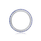 Sapphire full diamond round light luxury ring