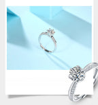 Happiness blooms like a flower Moissanite 5 carat ring